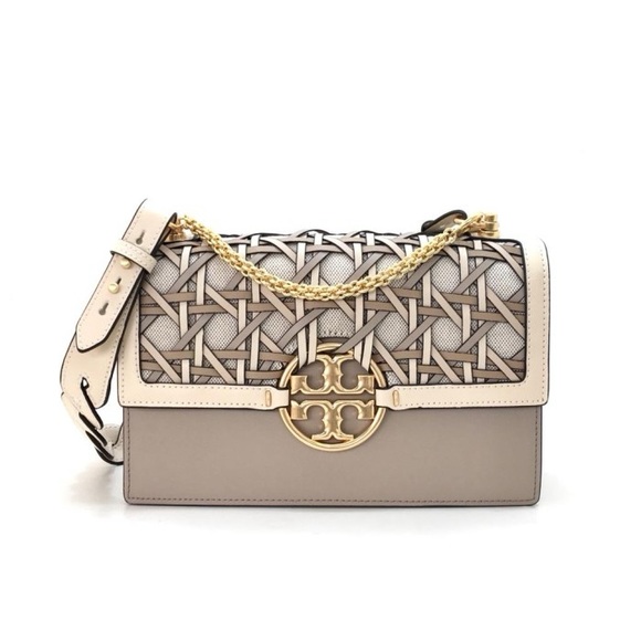 Tory Burch Handbags - Tory Burch Miller Basketweave Shoulder Bag